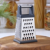 Тёрка четырёхгранная Доляна &laquo;Энергия&raquo;, 9&times;7&times;17 см, прорезиненное дно, цвет МИКС