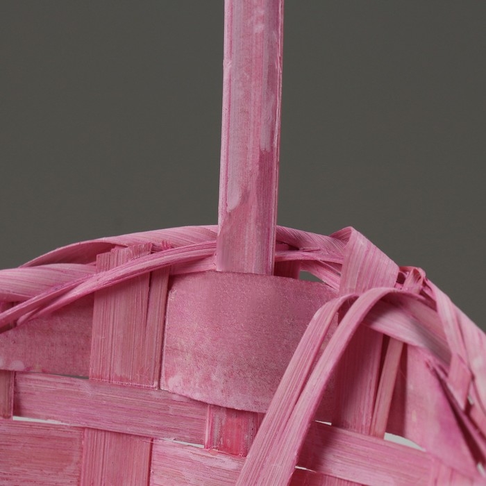 Набор корзин, 19х7,5х9,5/31 см, 22х9х11/34 см, 24х9х11,5/35 см, 3 шт, розовые, бамбук