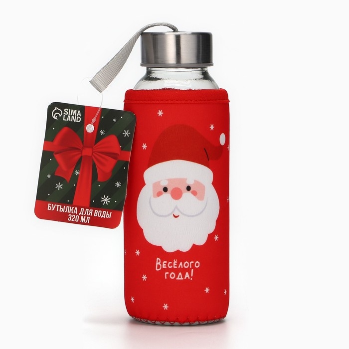 Бутылка для воды в чехле новогодняя SVOBODA VOLI «Веселого года», 350 мл Бутылка для воды в чехле новогодняя SVOBODA VOLI «Веселого года», 350 мл