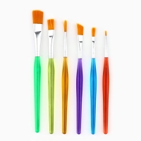 Кисть для рисования набор 6 шт. синтетика плоские &laquo;Солнце&raquo;