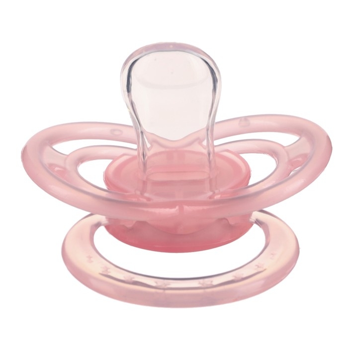 Соска - пустышка силиконовая ортодонтическая &laquo;Котик&raquo;, от 6 мес., с колпачком, цвет розовый