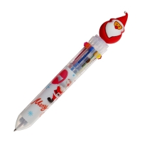 Новый год. Ручка шариковая автоматическая Calligrata, 10 цветов, МИКС