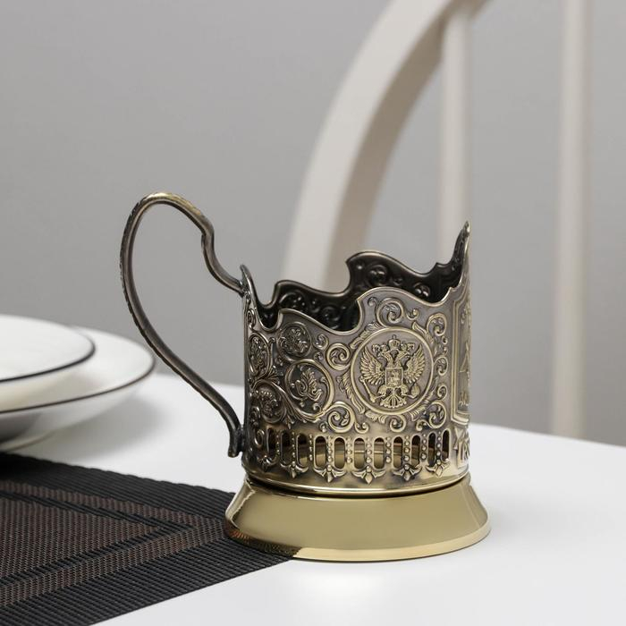 Подстаканник &laquo;Отечество. Долг. Честь&raquo;, d=72мм, латунный