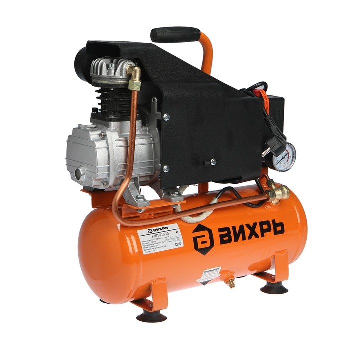 Компрессор Вихрь КМП-210/10, коаксиальный, 220 В, 1.6 кВт, 8 бар, 210 л/мин, 10 л Компрессор Вихрь КМП-210/10, коаксиальный, 220 В, 1.6 кВт, 8 бар, 210 л/мин, 10 л