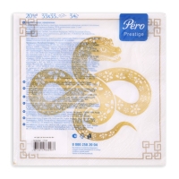 Новогодние салфетки бумажные Pero Prestige &laquo;Талисман&raquo;, 3 слоя, 33х33 см, 20 шт