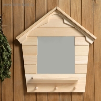 Зеркало "Теремок", сосна, натуральный, 65&times;43&times;10 см