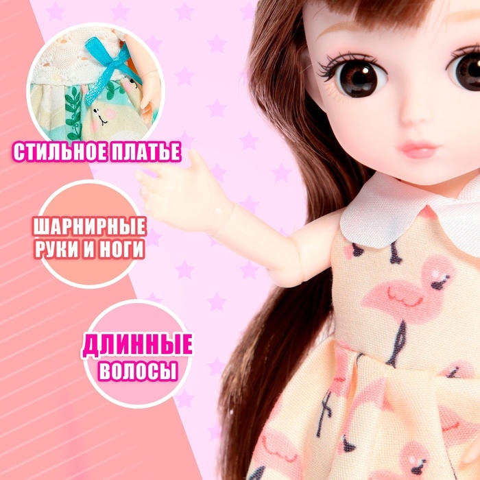 Пуходерка Wood большая широкая с каплями, 12 х 19 см, длинная деревянная ручка