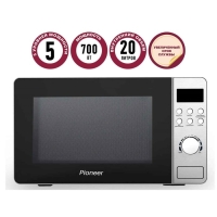 Микроволновая печь Pioneer MW228D, 700 Вт, 8 программ, 5 мощностей, 20 л, серебристая Микроволновая печь Pioneer MW228D, 700 Вт, 8 программ, 5 мощностей, 20 л, серебристая
