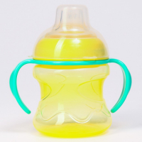 Поильник - непроливайка детский с мягким носиком, 250 мл., с ручками, цвет МИКС