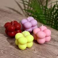 Свеча "Кубик" 4х4х4 см, соевый воск МИКС Свеча "Кубик" 4х4х4 см, соевый воск МИКС