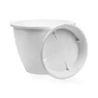 Горшок для цветов с поддоном 3,6 л d_ см h_ см "Цветочек" белый