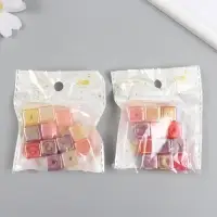 Бусина для творчества пластик "Кубик. Перламутровый блеск" МИКС 1,4х1,4х1,4 см