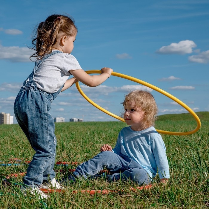 Обруч, диаметр 90 см, цвет жёлтый Обруч, диаметр 90 см, цвет жёлтый