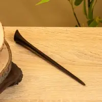 Заколка для волос, дерево Соно, ракушка, 20 см, цв. чёрный