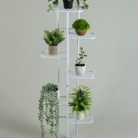 Подставка для цветов Greengo, 7 полок, 43 &times; 22 &times; 126 см, напольная, металл, белая