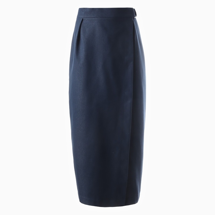 Юбка на запах женская MINAKU: Jeans Collection цвет синий, р-р 48