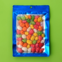 Пакет Зип-лок с окном, с еврослотом, синий, 13.5 х 19.5 см набор 20шт  10460419