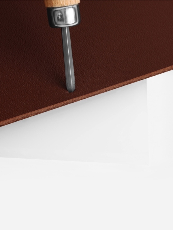 Доска-плита для пробойников и работы с кожей 20&times;30&times;1.5 cм пластик белый АУ