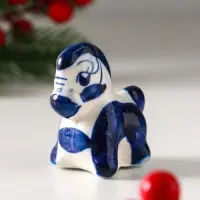 Сувенир "Коник", 5х5 см, гжель