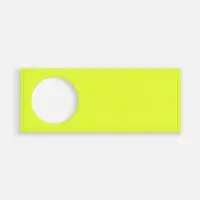 Лейбл из ПВХ с вырубкой &laquo;Круг&raquo;, желтый неон
