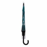 Зонт - трость полуавтоматический «Полосы», 8 спиц, R = 54/60 см, D = 120 см, цвет серый/зелёный Зонт - трость полуавтоматический «Полосы», 8 спиц, R = 54/60 см, D = 120 см, цвет серый/зелёный