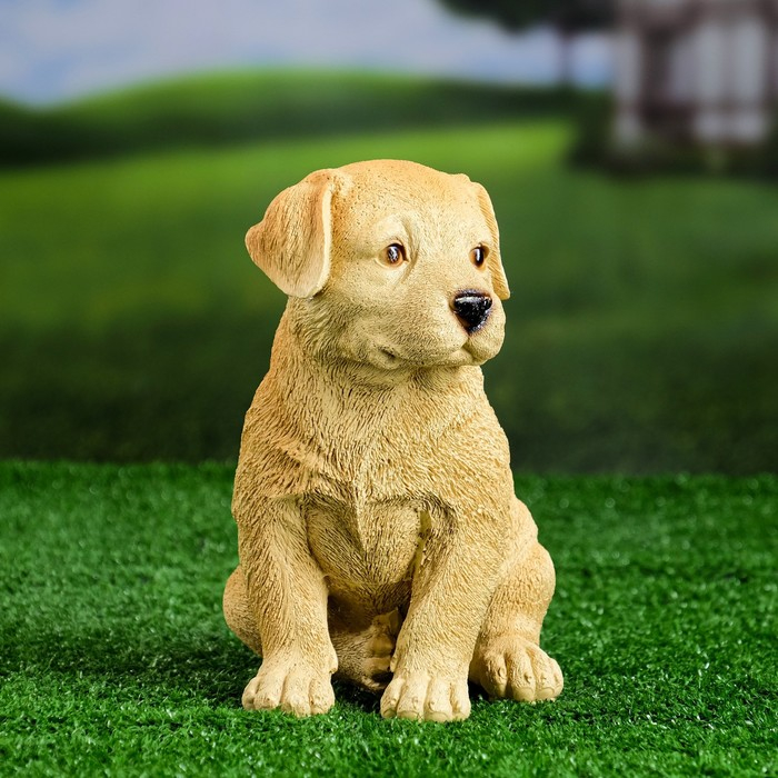 Садовая фигура из полистоуна &laquo;Щенок лабрадора&raquo;, 17&times;12&times;20 см
