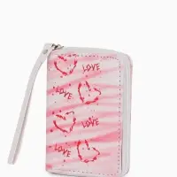 Кошелек жен 07-01-01 Июнь2528 сердце, 12*1,5*9 см, 2 отд+отд/молн, д/карт, розовый