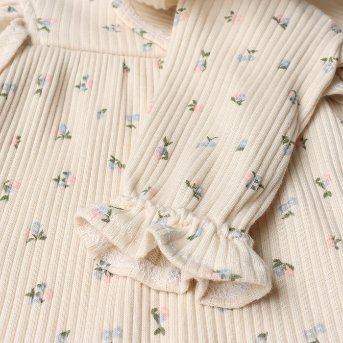 Платье с дл. рукавом Крошка Я Wildflowers, рост 68-74 см, бежевый Платье с дл. рукавом Крошка Я Wildflowers, рост 68-74 см, бежевый