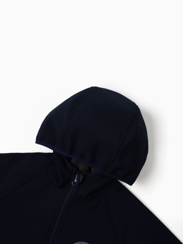 Ветровка с капюшоном детская MINAKU: SPACE, цвет тёмно-синий, рост 122 см