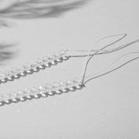 Бусины на нити шар №4 гранёный «Шпинель», цвет белый, 42 см Бусины на нити шар №4 гранёный «Шпинель», цвет белый, 42 см