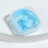 Беруши, 10&times;1.3 см, в футляре, пара, силиконовые, голубой