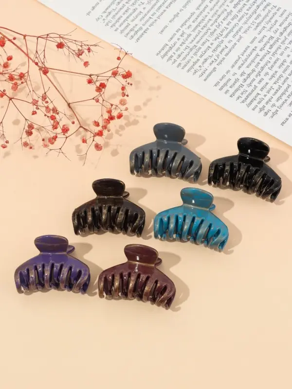 Краб для волос "Джастин" зубчики, 6,5 см, микс