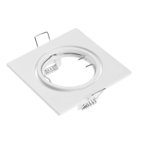 Светильник встраиваемый поворотный, под лампу MR16, квадрат, металл, белый