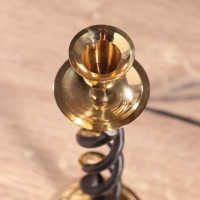 Подсвечник на 1 свечу "Золотое сечение" латунь, черный с золотом 7х7х24,5 см