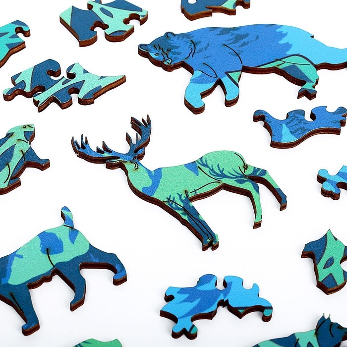 Пазл деревянный фигурный &laquo;&lrm;Загадки леса&raquo;&lrm;, 145 элементов