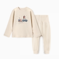 Костюм (штанишки и кофточка) Крошка Я "Новогодние игрушки", рост 74-80 см Костюм (штанишки и кофточка) Крошка Я "Новогодние игрушки", рост 74-80 см