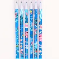 Ручка пиши-стирай с колпачком "Стич", синяя паста 0.5 мм