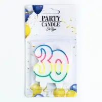 Свеча для торта &laquo;Цифра 30&raquo;, 7.5 см