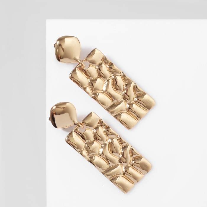 Клипсы &laquo;Лёгкость&raquo; пластина, цвет золото