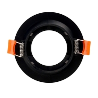 Светильник встраиваемый под лампу MR16, круг, пластик, черный