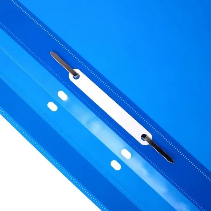 Папка-скоросшиватель Calligrata, А4, 180 мкм, синяя, прозрачный верх, с перфорацией