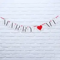 Гирлянда на ленте Marry me, свадебная, 130 см