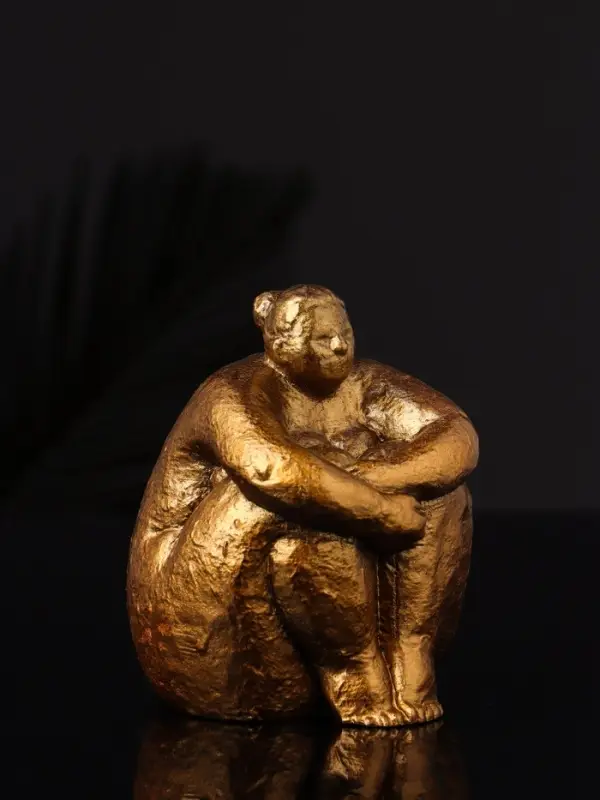 Фигура "Дама" 9х8х8 см, бронза