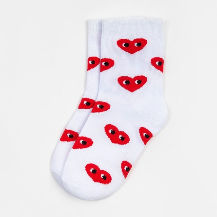 Носки детские KAFTAN "Сердечки", р-р 18-20, белый