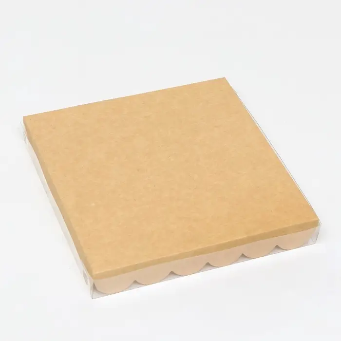 Коробка для печенья, крафт, 21&times;21&times;3 см