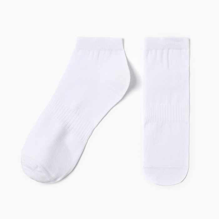 Носки мужские укороченные, цвет белый, р-р 27 Носки мужские укороченные, цвет белый, р-р 27