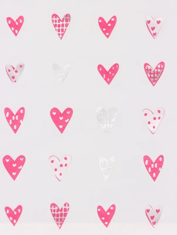 Пакет с петлевой ручкой "Сердечки" 40 х 30 х 8 см  80 мкм