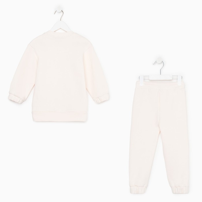 Костюм детский (свитшот, брюки) KAFTAN "Basic line", размер 30 (98-104), цвет бежевый