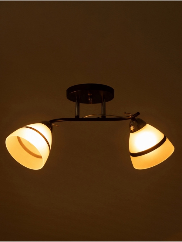 Люстра "Лайма" 2хЕ27 40Вт черно-хромовый 50х15х24 см