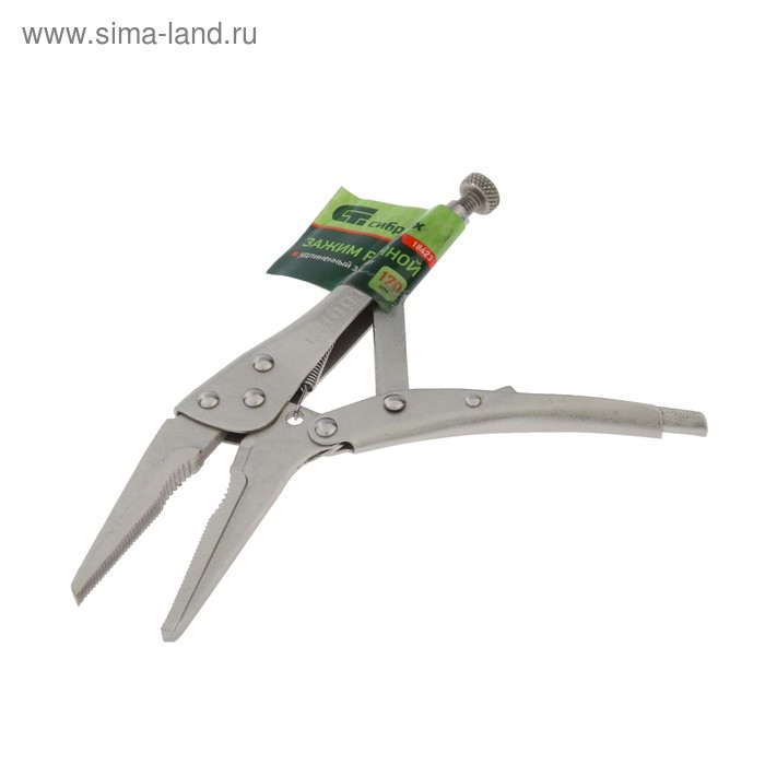 Клещи зажимные Клещи зажимные "Сибртех" 18423, ручной, удлиненный захват, 170 мм